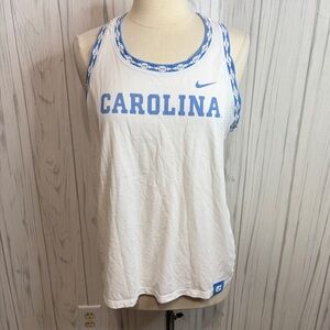 NIKE Women’s Dri Fit Sleeveless Tee Carolina Tarheels Woven Trim, Large